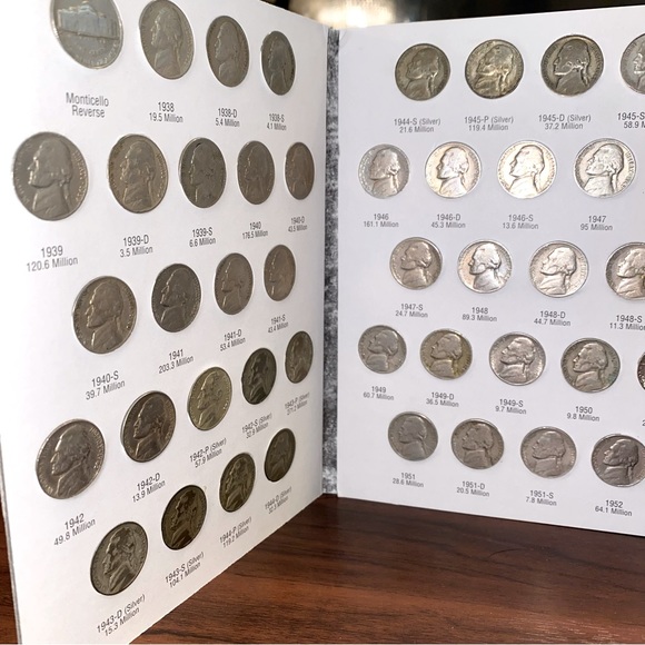 Jefferson Nickel 1938-1961 Coin Folder Full Collection Only $5.95 S&H! - Picture 8 of 13